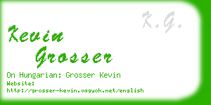 kevin grosser business card